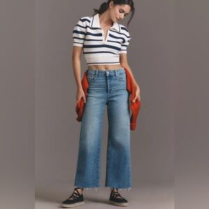 PAIGE Anessa High-Rise Crop Wide Leg Jeans NEW